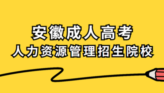 安徽省成人高考有哪些人力資源管理類院校？